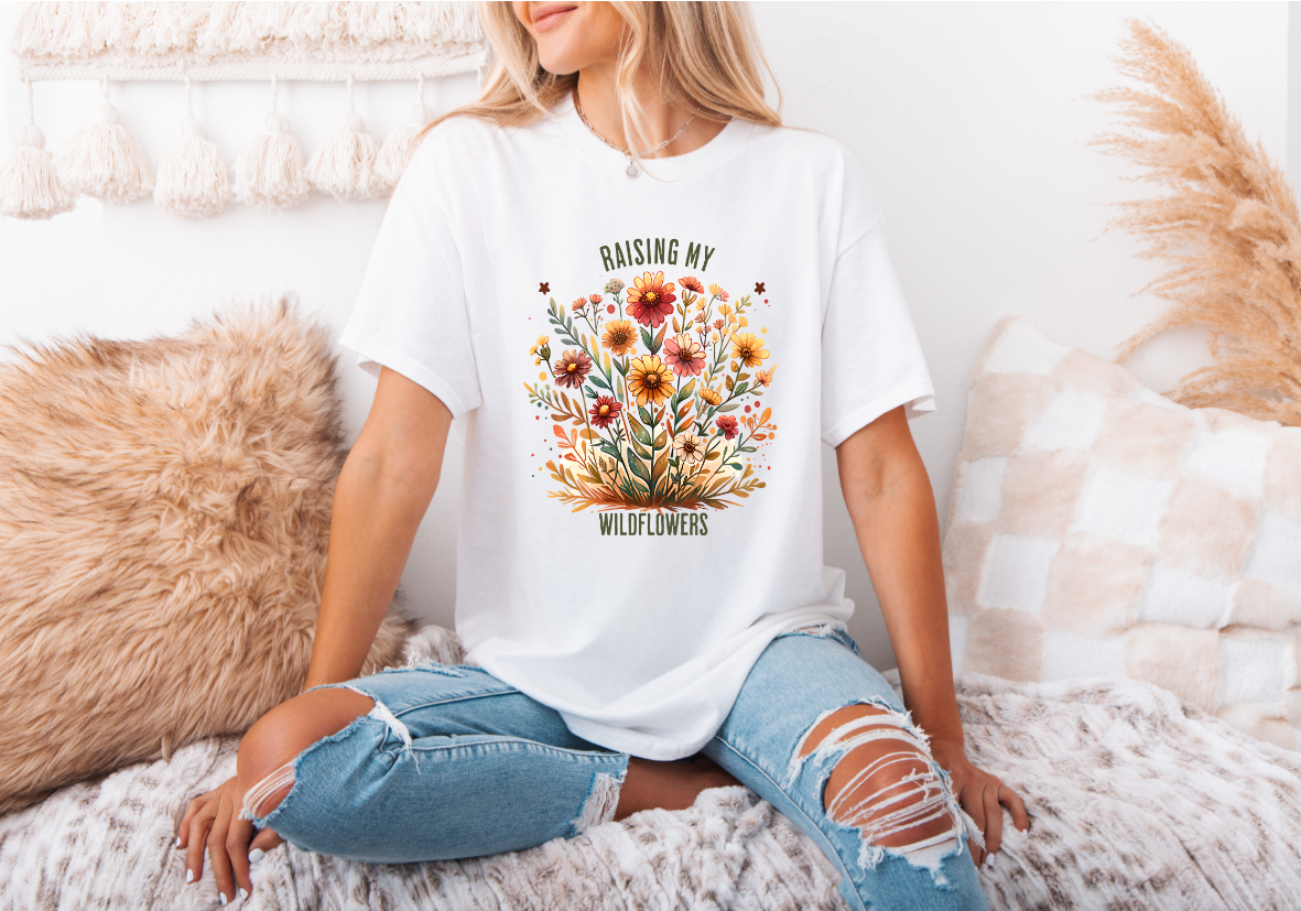Raising my wildflowers Short sleeve t-shirt