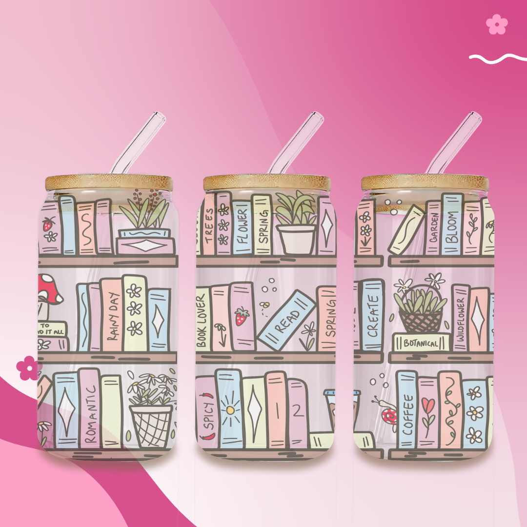 Floral Chapters Iced Coffee Cups