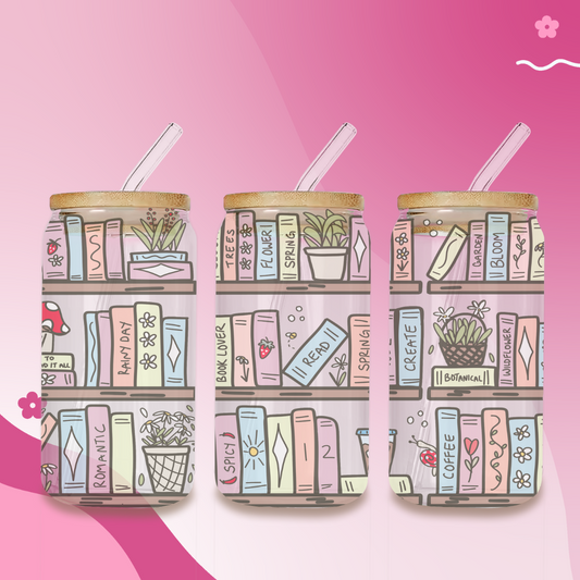 Floral Chapters Iced Coffee Cups