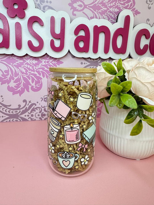 Blissful Moments Iced Coffee Glass Cup