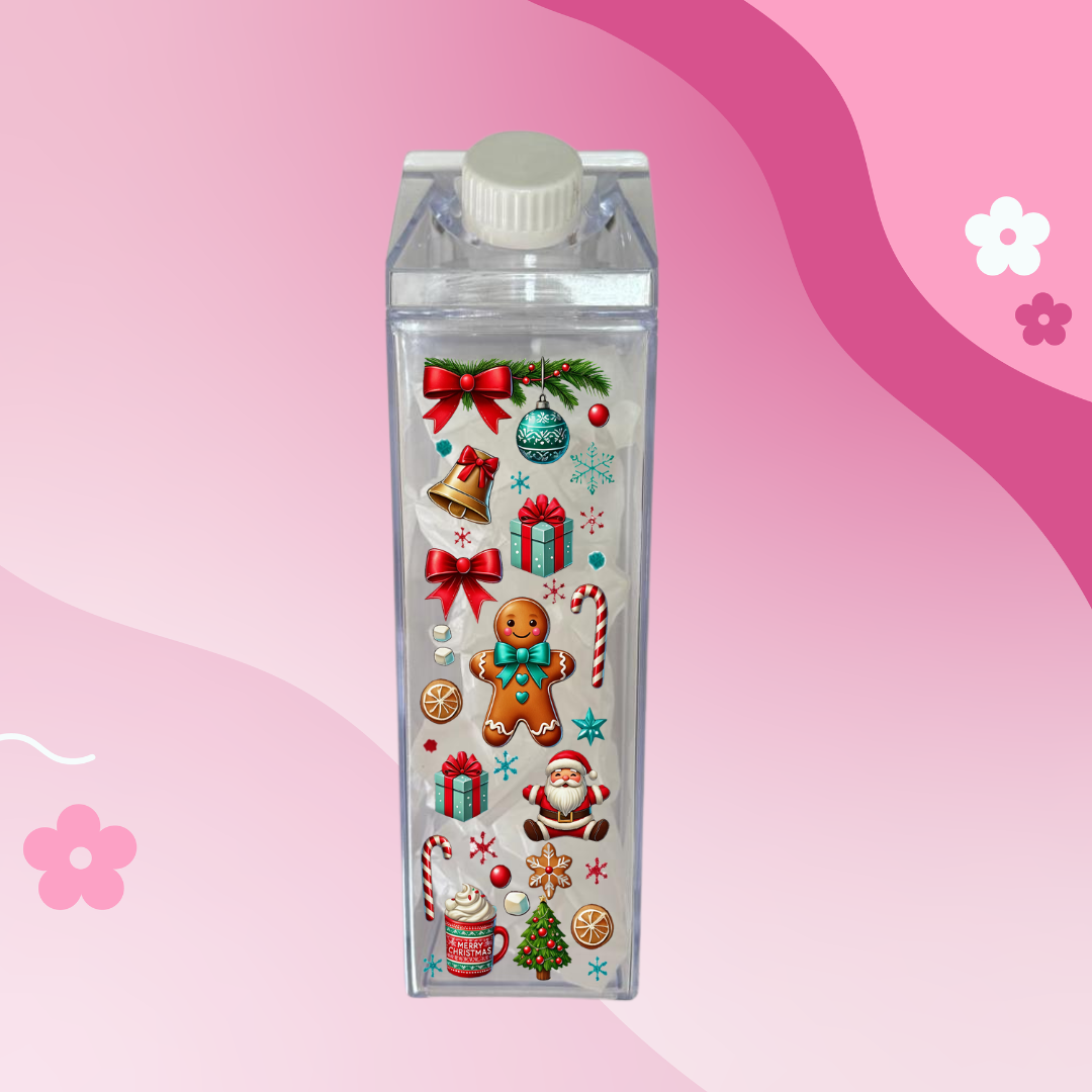Gingerbread Wonderland Milk Carton Bottle