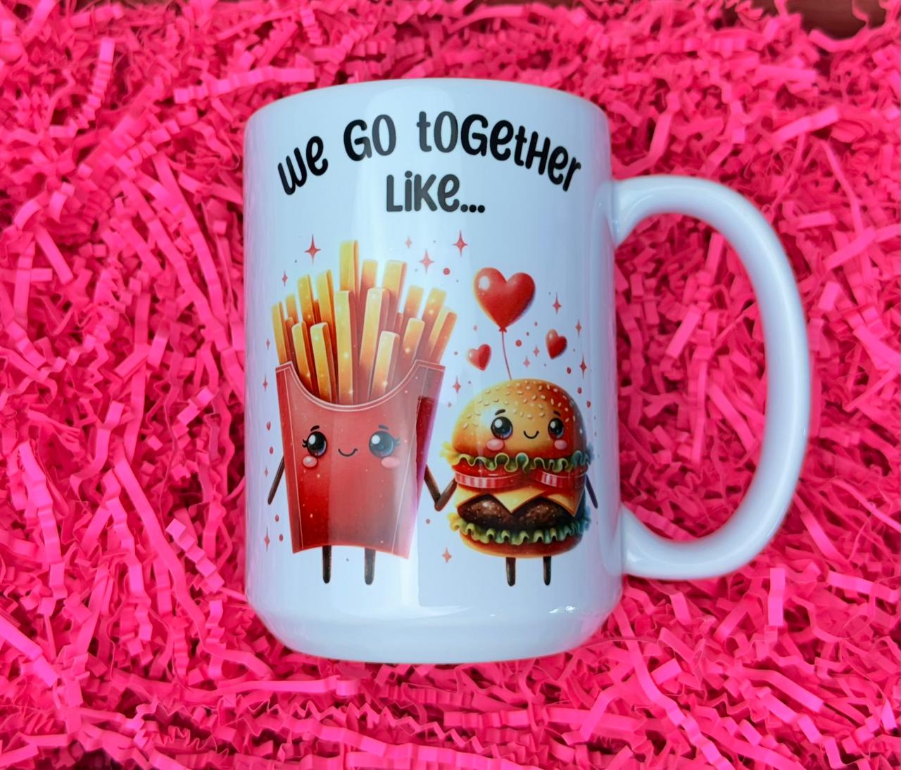 Burger and Chips Valentines Mug