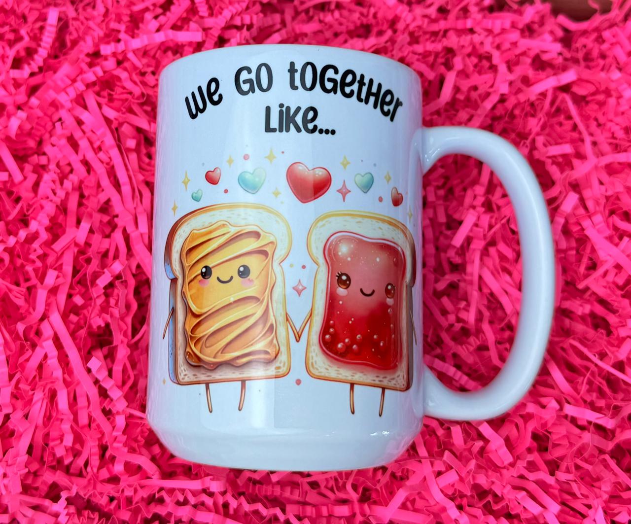 Peanut Butter and Jelly Valentines Mug